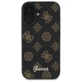 Etui Guess Peony Script MagSafe na iPhone 16 - czarne