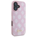 Etui Guess Peony Script MagSafe na iPhone 16 - różowe