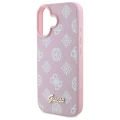 Etui Guess Peony Script MagSafe na iPhone 16 - różowe