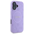 Etui Guess Saffiano Peony Classic Logo MagSafe na iPhone 16 - fioletowe