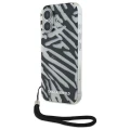 Etui Karl Lagerfeld IML Zebra Pattern & Cord na iPhone 16 - czarne