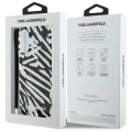 Etui Karl Lagerfeld IML Zebra Pattern & Cord na iPhone 16 - czarne