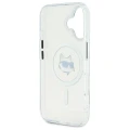 Etui Karl Lagerfeld IML Metal Choupette Head MagSafe na iPhone 16 - białe