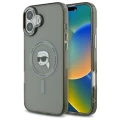 Etui Karl Lagerfeld IML Metal Karl Head MagSafe na iPhone 16 - czarne
