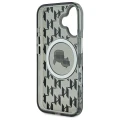 Etui Karl Lagerfeld IML Monogram Karl & Choupette Head MagSafe na iPhone 16 - czarne