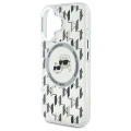 Etui Karl Lagerfeld IML Monogram Karl & Choupette Head MagSafe na iPhone 16 - przezroczyste