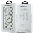 Etui Karl Lagerfeld IML Monogram Karl & Choupette Head MagSafe na iPhone 16 - przezroczyste