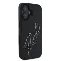 Etui Karl Lagerfeld 3D Rubber Signature na iPhone 16 - czarne