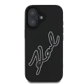Etui Karl Lagerfeld 3D Rubber Signature na iPhone 16 - czarne