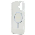Etui Guess IML Glitter Circle MagSafe na iPhone 16 - przezroczyste