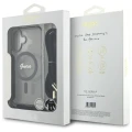 Etui Guess Crossbody Cord Script MagSafe na iPhone 16 - czarne