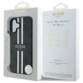 Etui Guess 4G Printed Stripes MagSafe na iPhone 16 - czarne