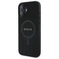 Etui Guess Saffiano Classic Logo MagSafe na iPhone 16 - czarne