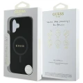Etui Guess Saffiano Classic Logo MagSafe na iPhone 16 - czarne