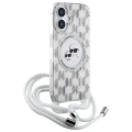 Etui Karl Lagerfeld IML Crossbody Monogram Karl & Choupette Head MagSafe na iPhone 16 - przezroczyste