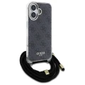 Etui Guess Crossbody Cord 4G Print na iPhone 16 - czarne