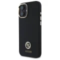 Etui Guess Silicone Logo Strass 4G na iPhone 16 - czarne