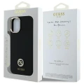 Etui Guess Silicone Logo Strass 4G na iPhone 16 - czarne