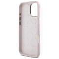 Etui Guess Silicone Script Metal Logo & Frame na iPhone 16 - różowe