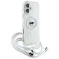 Etui Karl Lagerfeld Crossbody IML Karl Head Magsafe na iPhone 16 - przezroczyste