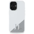 Etui Karl Lagerfeld Silicone Initial Metal Logo MagSafe na iPhone 16 - białe
