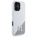 Etui Karl Lagerfeld Silicone Initial Metal Logo MagSafe na iPhone 16 - białe