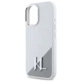 Etui Karl Lagerfeld Silicone Initial Metal Logo MagSafe na iPhone 16 - białe