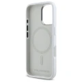 Etui Karl Lagerfeld Silicone Initial Metal Logo MagSafe na iPhone 16 - białe