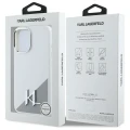 Etui Karl Lagerfeld Silicone Initial Metal Logo MagSafe na iPhone 16 - białe