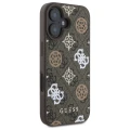 Etui Guess Peony On 4G Background MagSafe na iPhone 16 - brązowe