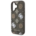 Etui Guess Peony On 4G Background MagSafe na iPhone 16 - brązowe