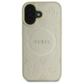 Etui Guess Saffiano Peony Classic Logo MagSafe na iPhone 16 - złote