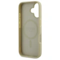 Etui Guess Saffiano Peony Classic Logo MagSafe na iPhone 16 - złote