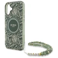 Etui Guess IML Flowers Allover Electro With Pearl Strap MagSafe na iPhone 16 - zielone