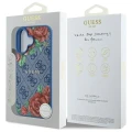Etui Guess 4G Flowers Print MagSafe na iPhone 16 6.1" - niebieskie