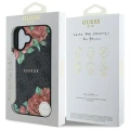 Etui Guess 4G Flowers Print MagSafe na iPhone 16 6.1" - czarne