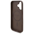 Etui Guess 4G Flowers Print MagSafe na iPhone 16 6.1" - brązowe