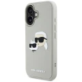 Etui Karl Lagerfeld HC 3D Rubber Double Heads na iPhone 16 - beżowe