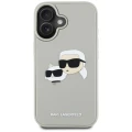 Etui Karl Lagerfeld HC 3D Rubber Double Heads na iPhone 16 - beżowe
