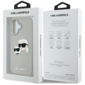 Etui Karl Lagerfeld HC 3D Rubber Double Heads na iPhone 16 - beżowe