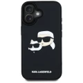 Etui Karl Lagerfeld HC 3D Rubber Double Heads na iPhone 16 - czarne