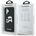 Etui Karl Lagerfeld HC 3D Rubber Double Heads na iPhone 16 - czarne