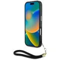 Etui Guess HC IML Leopard Triangle Cord Strap MagSafe do iPhone 16  - brązowe