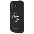 Etui Guess Grained Big 4G Logo Small Classic Logo na iPhone 16 - czarne