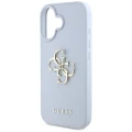 Etui Guess Grained Big 4G Logo Small Classic Logo na iPhone 16 - niebieskie