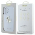 Etui Guess Grained Big 4G Logo Small Classic Logo na iPhone 16 - niebieskie