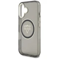 Etui Guess IML Metal Mountain Logo MagSafe na iPhone 16 - czarne