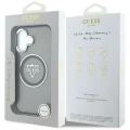 Etui Guess IML Metal Mountain Logo MagSafe na iPhone 16 - czarne