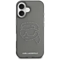 Etui Karl Lagerfeld IML Rhinestones Karl Head do iPhone 16 czarny