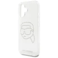 Etui Karl Lagerfeld IML Rhinestones Karl Head do iPhone 16 przezroczysty